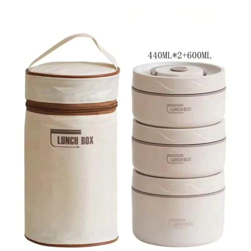 4 in 1 Box Portable Insulated Lunch Container304 Stainless Steel Leakproof Sealed Insulated Lunch Box Bento Box