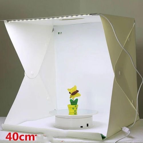 40x40cm Portable LED Photo Studio Tent with Backdrops for Product Listing Photography