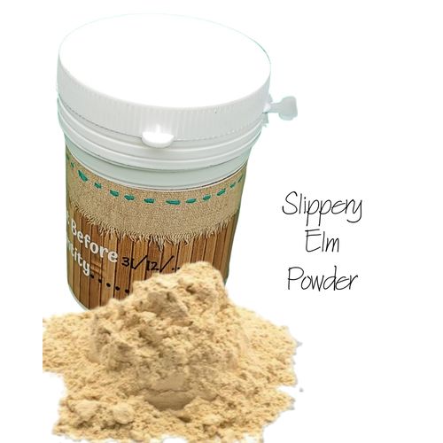 Slippery Elm Powder SKIN WOUNDS BOILS ULCERS BURNS COUGH & SORE THROATS DIARRHEA jm
