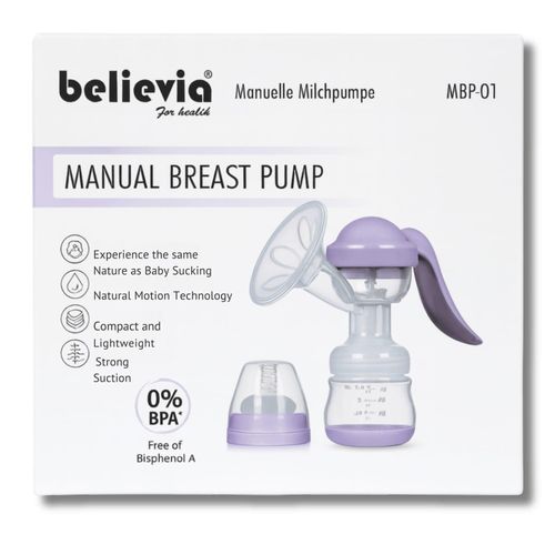 Manual Breast Pump, Adjustable Suction Silicone Hand Pump Breastfeeding, Small Portable Manual Breast Milk