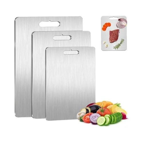 3-piece titanium cutting board set, original 100% pure titanium cutting board, with scratches.