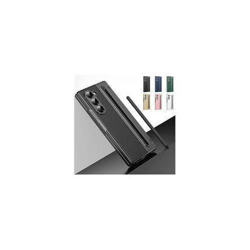 black leather case with stylus pen fold 7