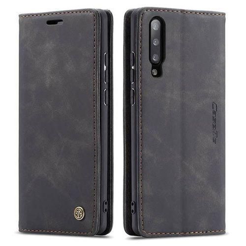 Caseme Wallet Black Retro Leather Flip All-Round Protection Cover Case For Samsung Galaxy A70