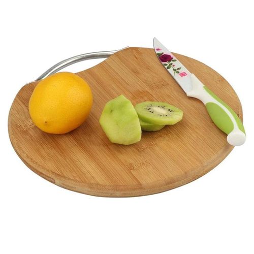 Round Wooden Bamboo Chopping Board Cutting Board with Handle