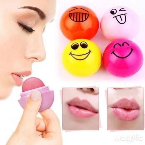 Cute Smiley Lip Balm Emoji Fruity Flavor Single piece