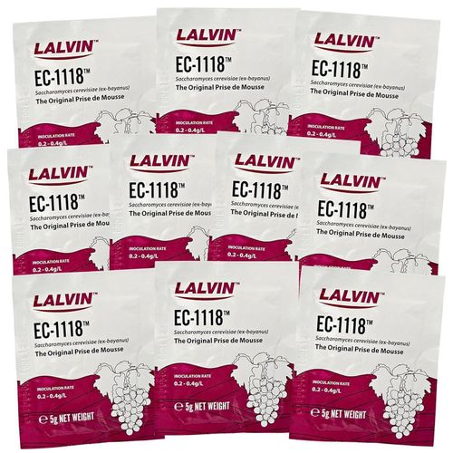 10X Lalvin_EC-1118 Saccharomyces bayanus-3 Packs