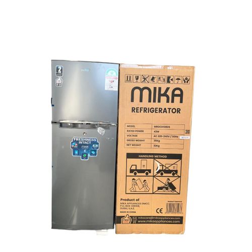 Mika 138L Double Door Refrigerator Top Mount Freezer Fridge