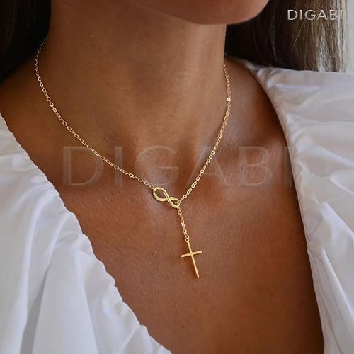 Simple Lucky 8 Cross Short Necklace Jewelry