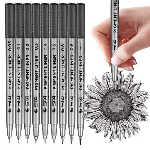 Fineliner Pens Micro Drawing Pens With Tip Black Pigment Ink