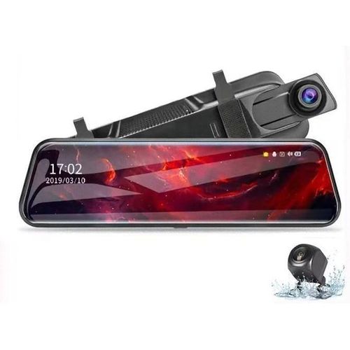 Mirror Dash Cam 966 Rear View Mirror 1080P Front And Rear View Dual Cameras Night Vision G-Sensor Parking Assistance24H Parking Monitor HD Waterproof Backup Camera For CarsTrucks