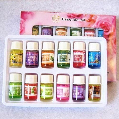 12-Piece Essential Oil Set – Natural Scents for Diffusers, Humidifiers – Aromatherapy – Relaxing & Refreshing 3ml each bottle