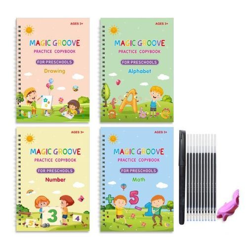 4 Pieces Sank Magic Practice Copybooks For Kids