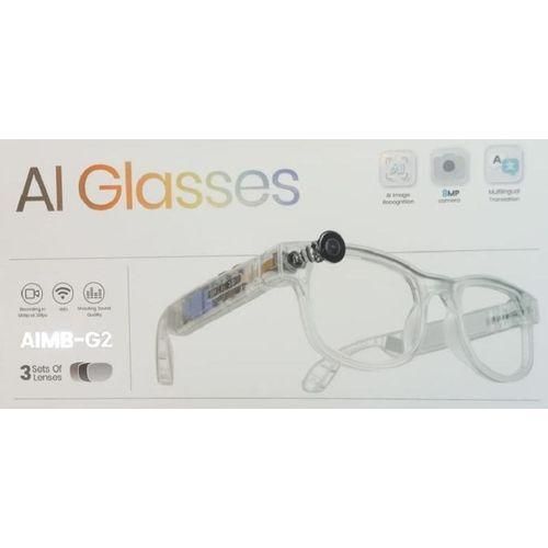 AI Smart Glasses / 8MP Camera (1200p Video) / AI Image Recognition & Translation / WIFI / 3 Sets of Lenses