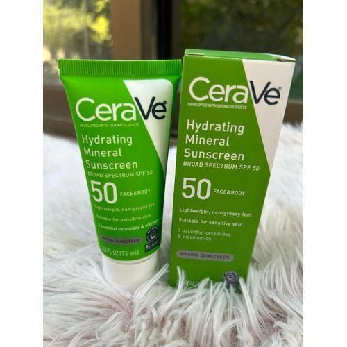 Cerave.Mineral hydrating Sunscreen green SPF 50(75).