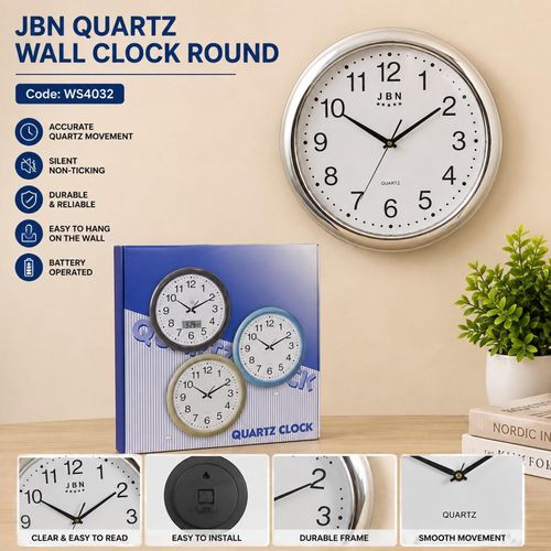 Jbn Quartz Wall Clock Round