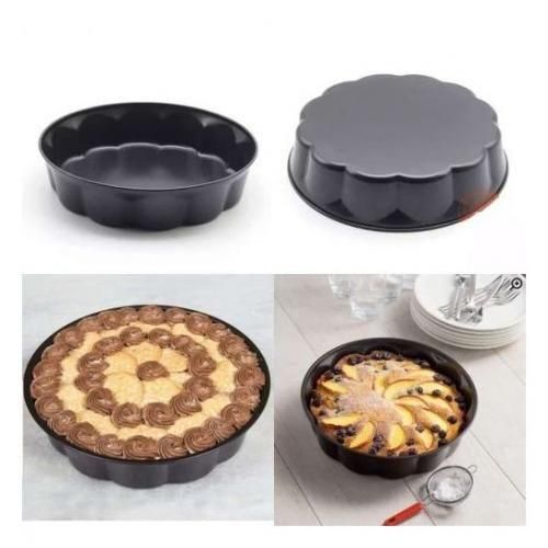 High Quality Wavy Nonstick Baking Tin/Pan-Red&Black Color