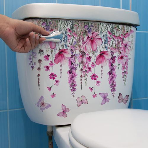 Floral Butterfly Toilet Stickers - Beautify Your Bathroom!