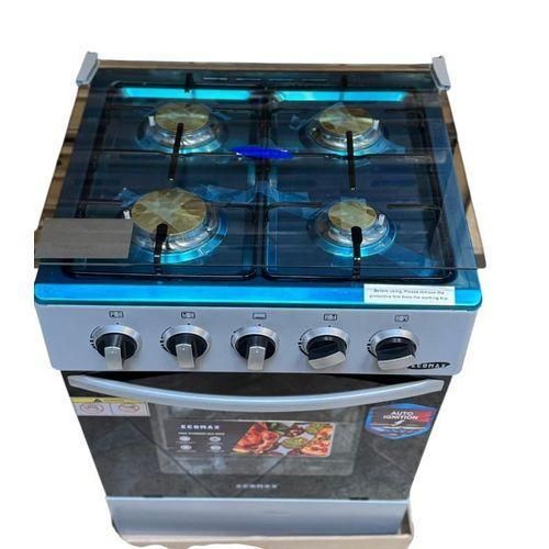 Cooker 50x55cm 4 Gas Burners With Gas oven Silver