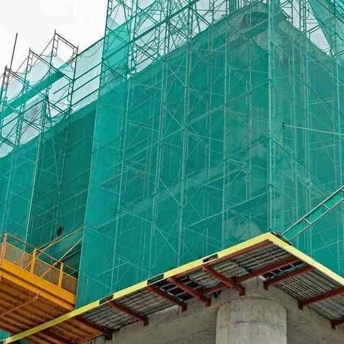 3m x 50m Construction Safety Net - Scaffolding Debris Protection - Dark Green