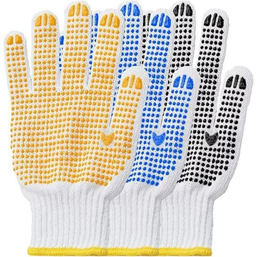 Cotton dotted gloves, industrial gloves, working gloves, hands protective gloves