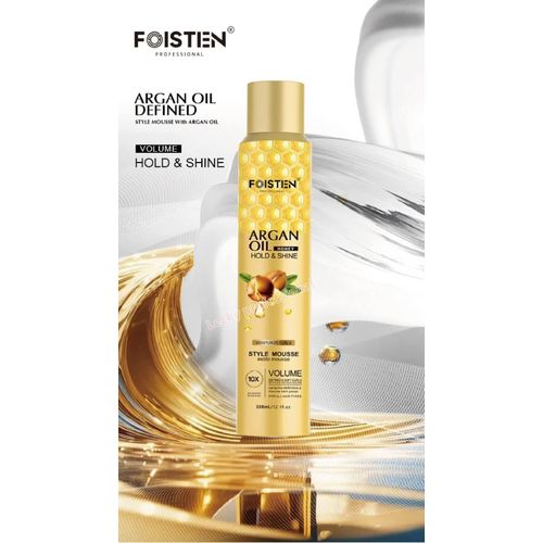 NEW ORIGINAL PROFESSIONAL ARGAN OIL DEFINED STYLE MOUSSE HOLD SHINE VOLUME 358ML 121FLOZ