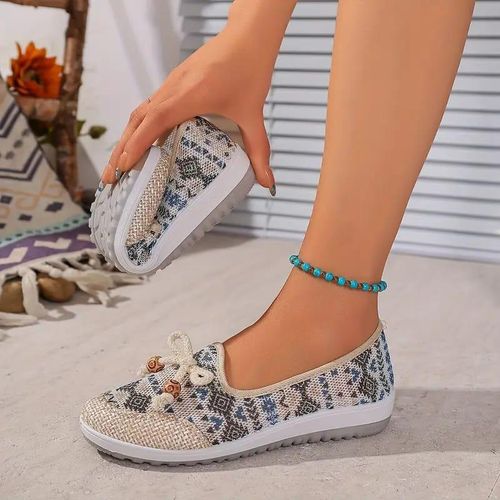 BOHO / ESPADRILLE SLIP-ON LOAFERS.