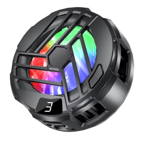 Universal Magnetic Clip-on Semiconductor Mobile Cooler with RGB Lighting and Digital Temperature Display