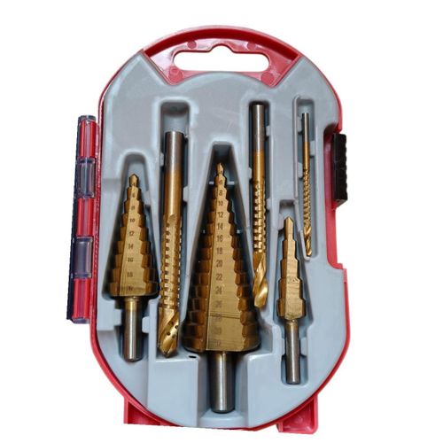 6pcs Step Drill Bits & 3 Twist Drill Bits for Metalworking