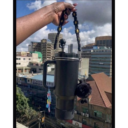 BLACK STANLEY Cup Accessories Kit with Decorative Charm & Straw Cover Set(cup not included)