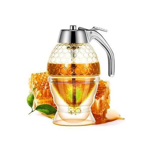 Honey Dispenser Glass Pot Plus Drip Bottle