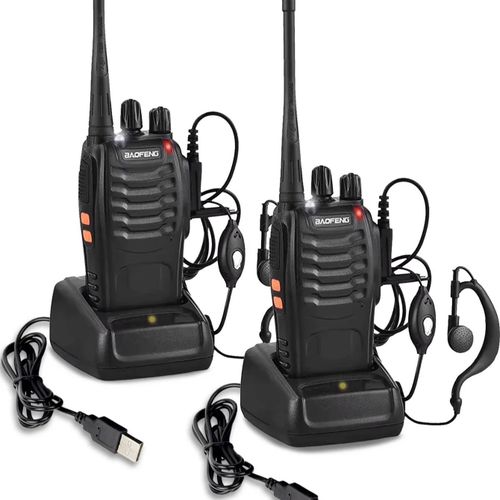 Baofeng Walkie Talkies bf-888s Professional Two-Way Radios Rechargeable Interphone Long Range UHF Communicator for Adults Handheld 2 Pack Walky Talky Set with Earpiece