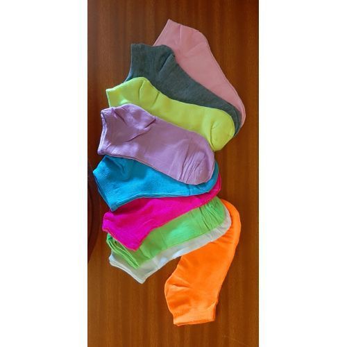 Ankle Plain Colour Happy Socks 6 pairs Set 100 Cotton Assorted