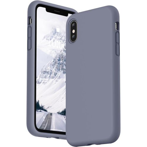 Soft Silicone Slim Fit Cover Anti-Scratch Shockproof Case for Apple iPhone XS Max - Grey