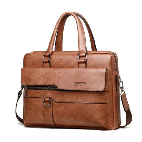 Laptop Bag, Large Capacity Briefcase, High-end Business PU Leather Shoulder Bag, Office Handbag, business PU bag
