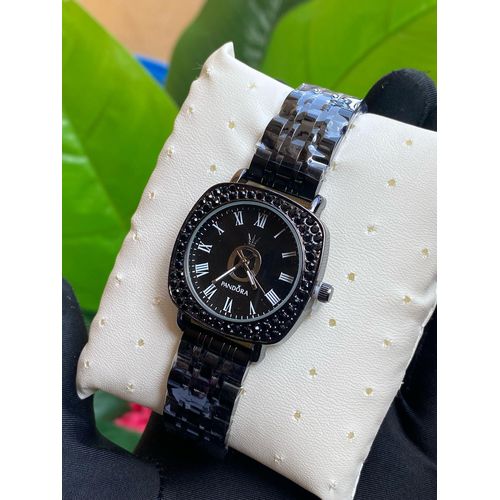 Pandora Ladies Quartz Watch – Glamorous Iced Out Design with Durable Stainless Steel Build