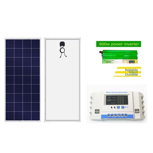 100Watts Solar Panel Monocrystalline Solar Panel +Free 20A Solar Charge Controller + Free 600W Solar Power Inverter DC To AC Solar Inverter