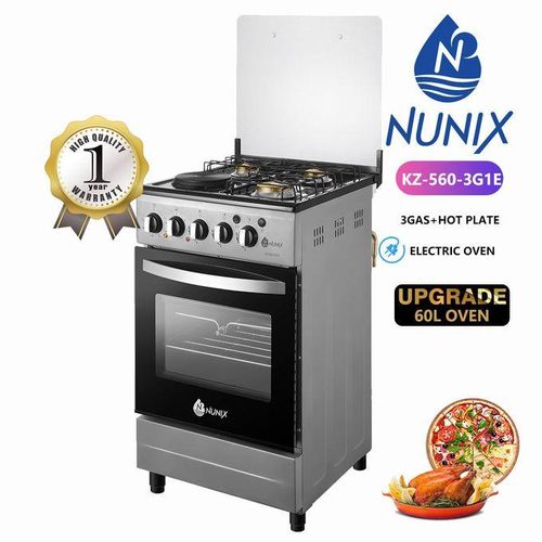 Free Standing 3 Gas Burner 1 Electric Cooker With Oven With free 2M gas pipe