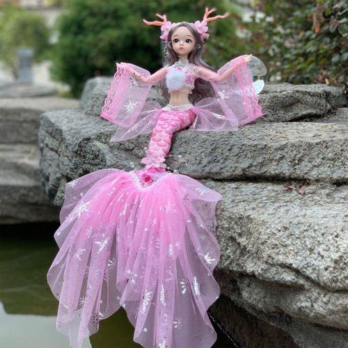 Mermaid Doll Girl Toys Fairytale Princess Style Dress-Up Mermaid Doll Toys For Kids Christmas Birthday Gifts NO