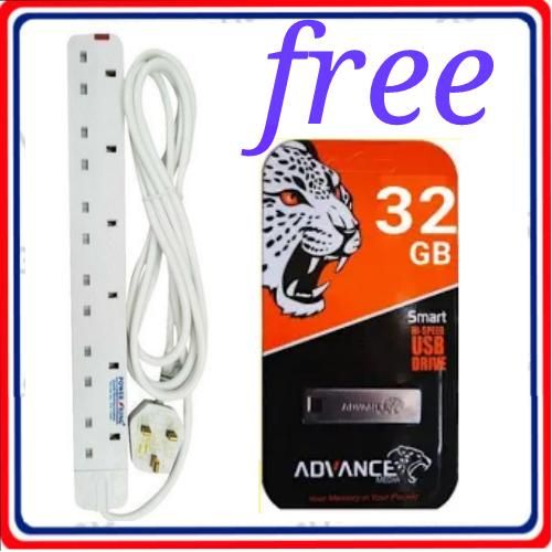 6 Way Power Extension Cable + Free 32G