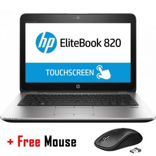 Refurbished Elitebook 820 G3 Core I5 8GB RAM 256GB SSD 6th Gen 125 Touchscreen Ultra Slim Windows 11 Pro Office 2021 Laptop Wireless Mouse - Silver