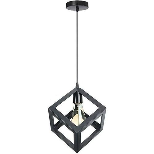 Black Cube Pendant Light