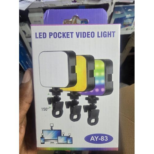 AY-83 LED Pocket Video Light – Ultra-Portable RGB Lighting For YouTube Videos, TikTok & Photography