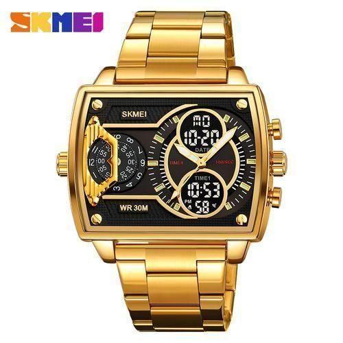 Skmei Dual Movement 4 Time Sport Wristwatch Mens Waterproof Watch 2229