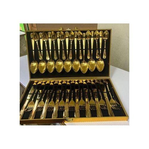 36PCs Gold Briefcase Cutlery Set