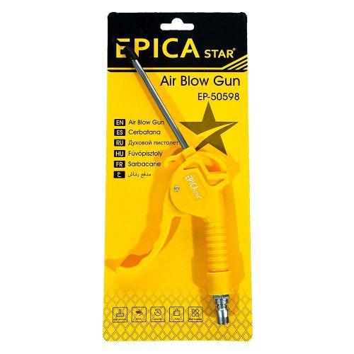 Professional Air Blow Gun Long Blower Durable Compressor Dust Removing Cleaner Tool High Flow Ergonomic Handle Pressure Pneumatic Spray Dedusting Blowing Stainless Steel