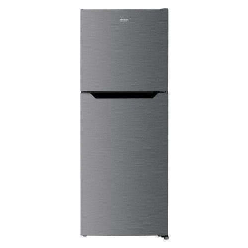 Mika Fridge, 2 Door Top Mount Freezer No Frost, 197L, Inox Line Brush