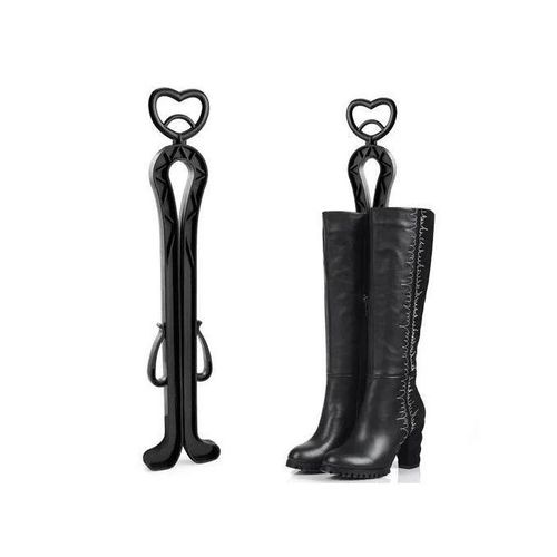 Hard Plastic Black Boots Shoes Upright Stand Holder Rack Storage Holder Pair
