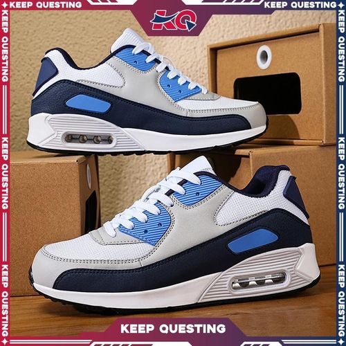 KQ Premium Unisex Sneakers with Breathable Mesh PU Cushion Sole Anti-Slip Design