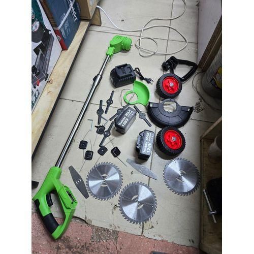 Cordless Electric Grass 128v Trimmer Brush Cutter Lithium Tool Battery Brush Cutting Machine Grass Cutter Hand Held