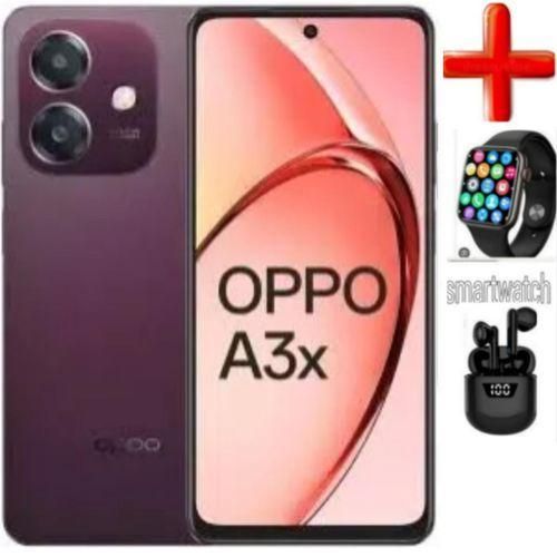 Oppo A3x 6.67-inch' 128GBROM 4GB RAM"Battery: 5100mAh"Dual SIM+SMARTWATCH+EARPODS..LII